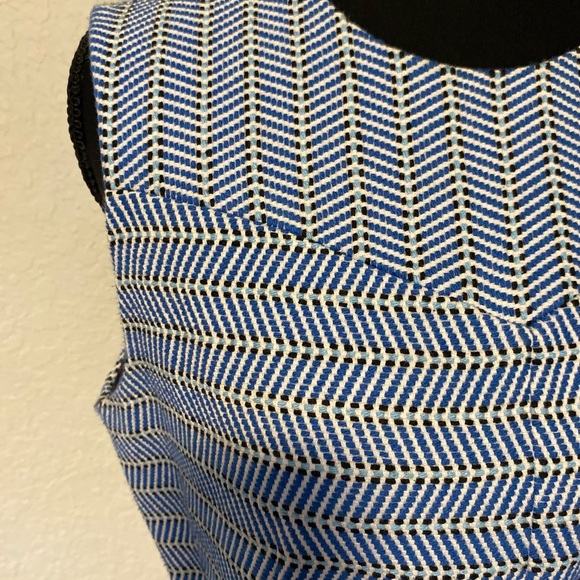 J. Crew Navy and White Patterned Midi Dress, nautical vibes - Picture 3 of 6